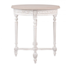 Příruční stolek Šedá, Bílá 65x45x75 cm – 65x45x75 cm