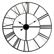 Kovové hodiny s římskými číslicemi – 80x4 cm