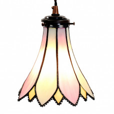 Závěsná lampa Tiffany Jurren pink – 15x115 cm