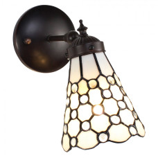Nástěnná Tiffany lampa kamínky Sacheverell – 17x12x23 cm