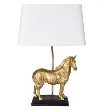 Stolní lampa se zlatou dekorací koně Horse golden – 35x18x55 cm