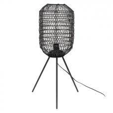 Černá antik drátěná stolní lampa Nerve – 21x63 cm