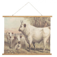 Nástěnný dekorativní plakát s krávami – 100x2x75 cm