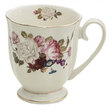 Porcelánový hrnek s květy Floraison I – 290 ml