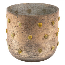 Stojan na čajovou svíčku Zlatý 13*13 cm – 13x13 cm