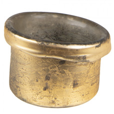 Skleněná čajová svíčka Houder Gold 8x6 cm – 8x6 cm
