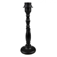Černá antik dřevěná noha k lampě Willemina – 10x30 cm