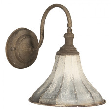 Krémová vintage nástěnná lampa s patinou Woudman – 31x23x27 cm