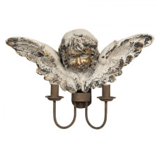 Nástěnná lampa s andělem s patinou – 56x16x38 cm
