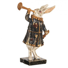 Dekorace králík s trumpetou – 8x4x12 cm