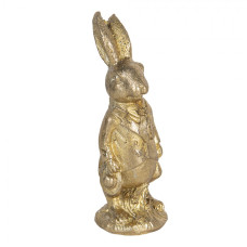 Zlatá dekorace králík ve fraku – 4x4x11 cm