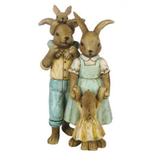 Velikonoční dekorace králičí rodinky – 8x6x15 cm