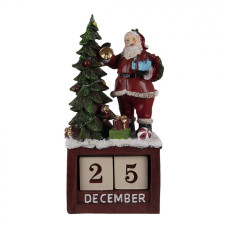 Vánoční kalendář Santa a vánoční stromek – 16x10x34 cm