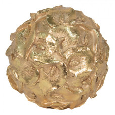 Zlatá antik dekorační květinová koule Masson – 10 cm