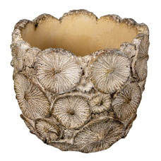Šedý zdobený květináč S – 11x10 cm