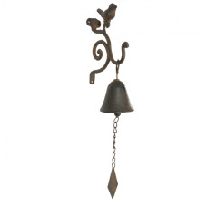 Litinový zvonek ptáček – 13x7x41 cm