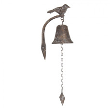 Litinový zvonek s ptáčkem Bird – 10x15x25 cm