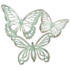 Nástěnná dekorace 3 motýlci – 53x1x45 cm