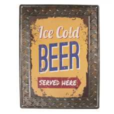 Plechová cedule Ice Cold Beer – 30x1x40 cm