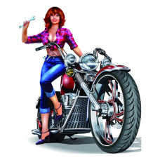 Nástěnná kovová cedule Motorbike – 60x1x50 cm
