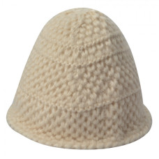Béžová pletená zimní čepice – 20 cm