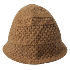 Hnědá pletená zimní čepice – 20 cm