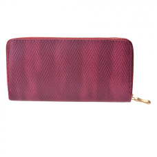 Růžovo červená peněženka s imitací z hadí kůže – 19x11 cm