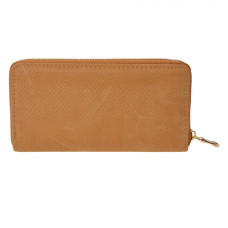 Okrová peněženka se vzorem – 19x10 cm