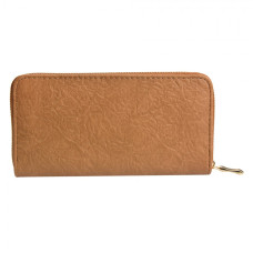 Hnědá koženková peněženka – 10x19 cm