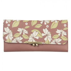 Růžová peněženka s květy Arie- 19*9 cm – 19x9 cm