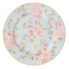 Porcelánový dezertní talířek s růžovými květy Rosa – 19x2 cm