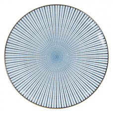 Jídelní talíř s modrým zdobením BlueLine – 26x2 cm