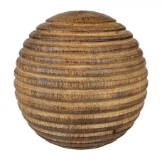 Dřevěná rýhovaná závěsná koule – 8x8 cm