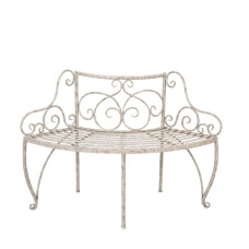 Kovová vintage lavice kolem stromu – 103x47x74 cm